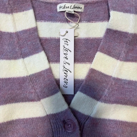 NWT FOR LOVE & LEMONS MAUD CROP SWEATER VEST M - Picture 6 of 6